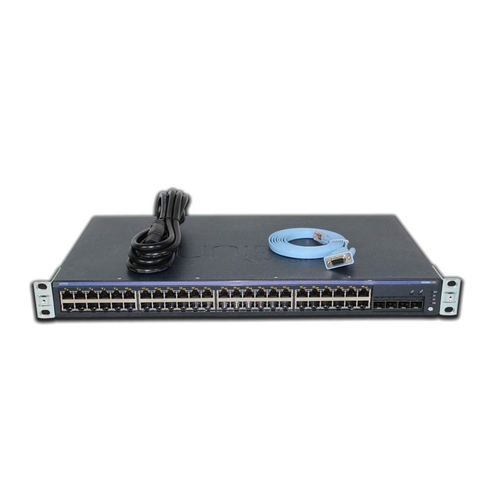 Juniper EX2200-48P-4G 48-Port Gigabit PoE+ Switch with 4 SFP Ports | Managed Network Switch | Renewed | Ideal for Office Networks, Data Centers & Enterprise IT Infrastructure