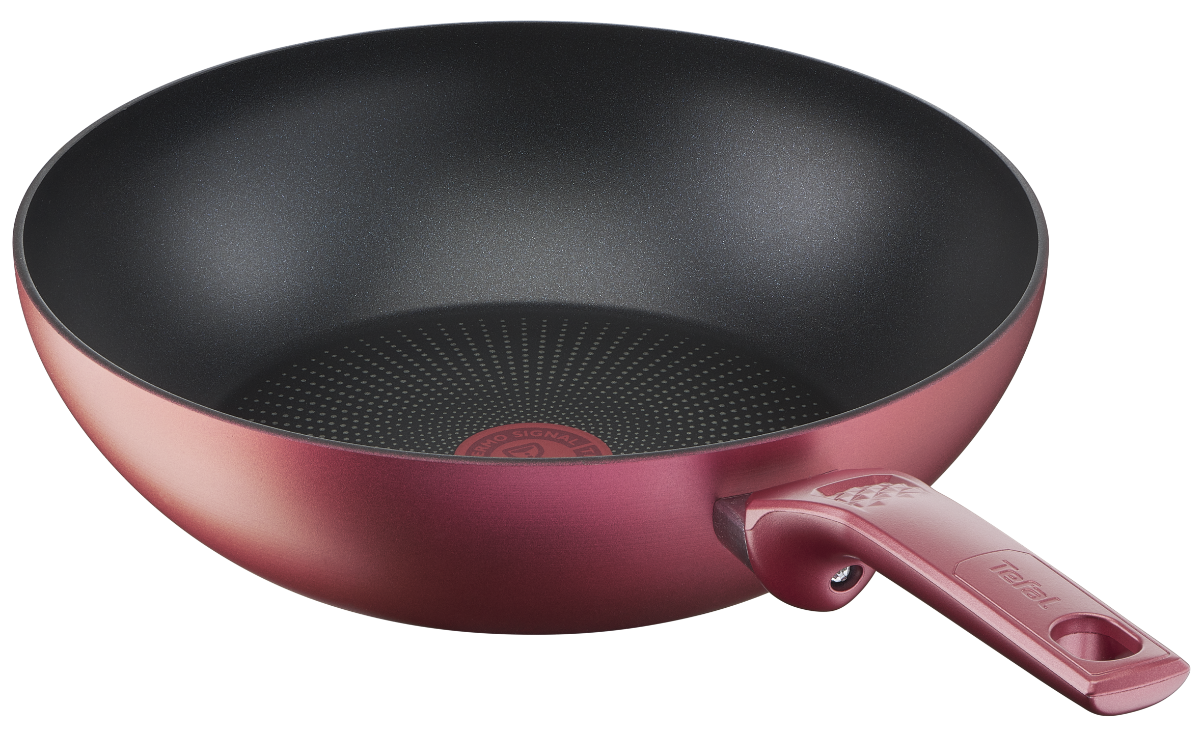 Tefal Daily Chef 28cm Red Non-Stick Induction Wok Pan - Perfect for Stir-Frying, Sautéing & Asian Cooking - Compatible with All Stovetops Including Gas, Electric & Induction