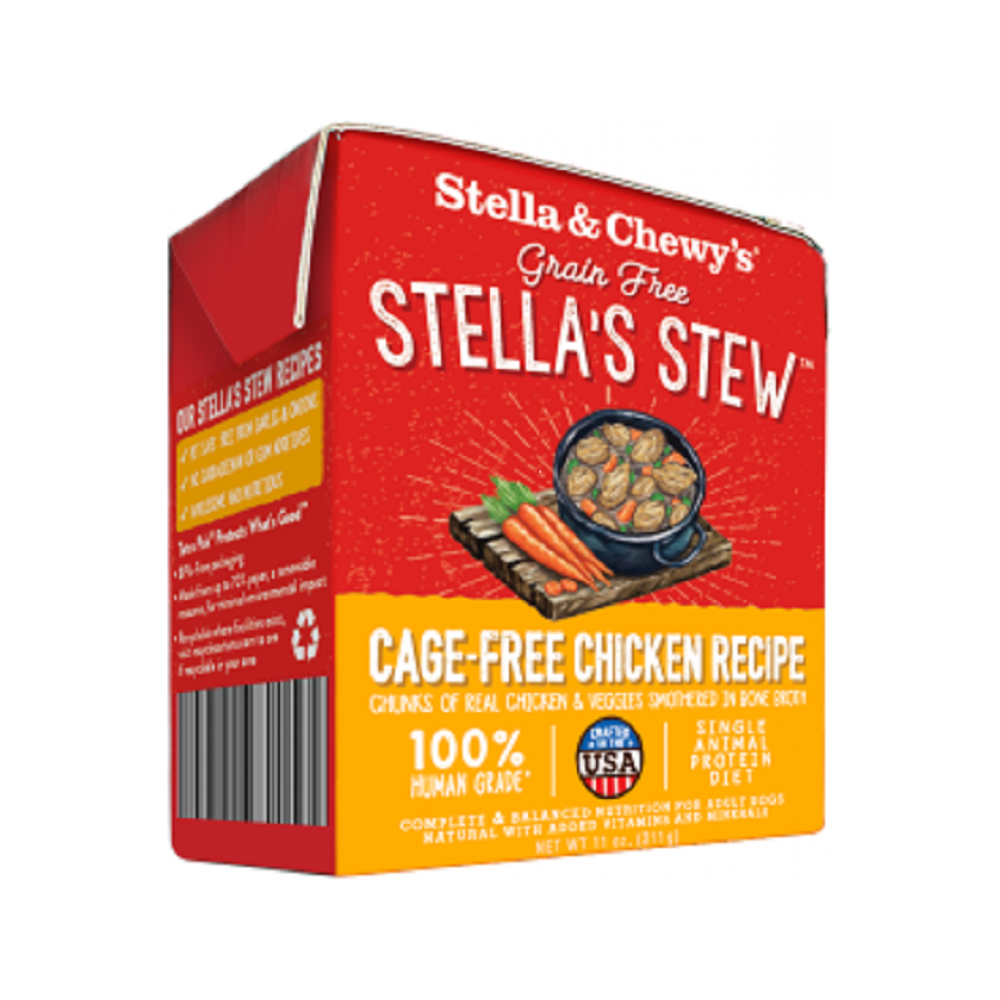 Grain Free Cage Free Chicken Stew Dog Food - Natural Protein Rich Wet Food for Dogs - Perfect for Adult & Senior Dogs with Sensitive Stomachs - Ideal for Home Feeding & Travel Use