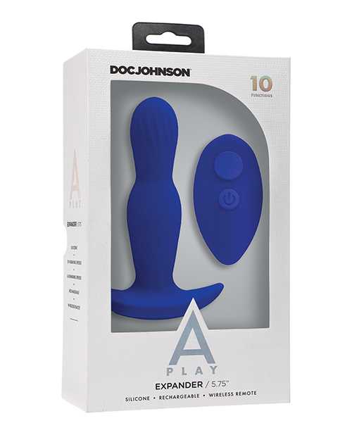 Rechargeable Silicone Anal Plug with Remote Control - Blue | Wireless Adult Toy for Couples Play & Solo Pleasure | Perfect for BDSM, Roleplay & Spicing Up Your Sex Life