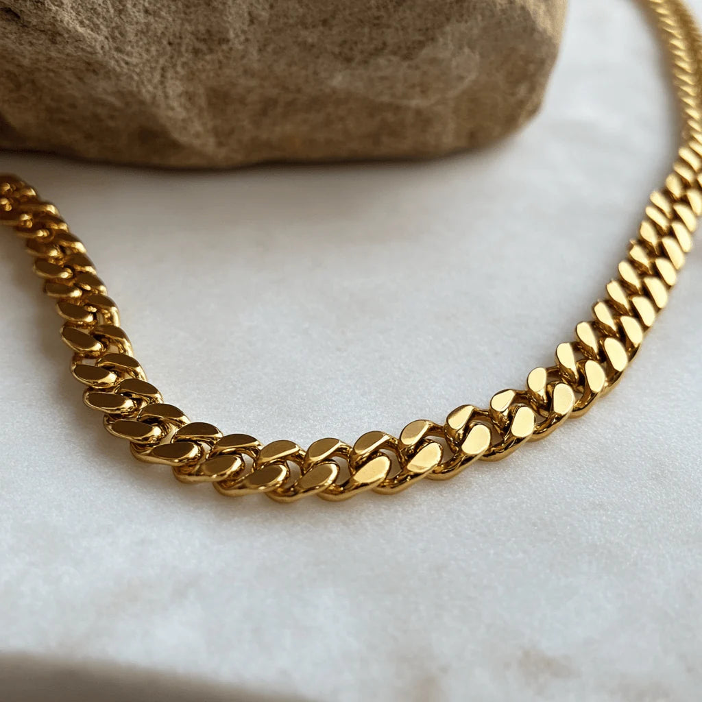 14K Solid Gold Miami Cuban Link Chain 8mm - Luxury Men's & Women's Jewelry for Parties, Gifts & Everyday Wear