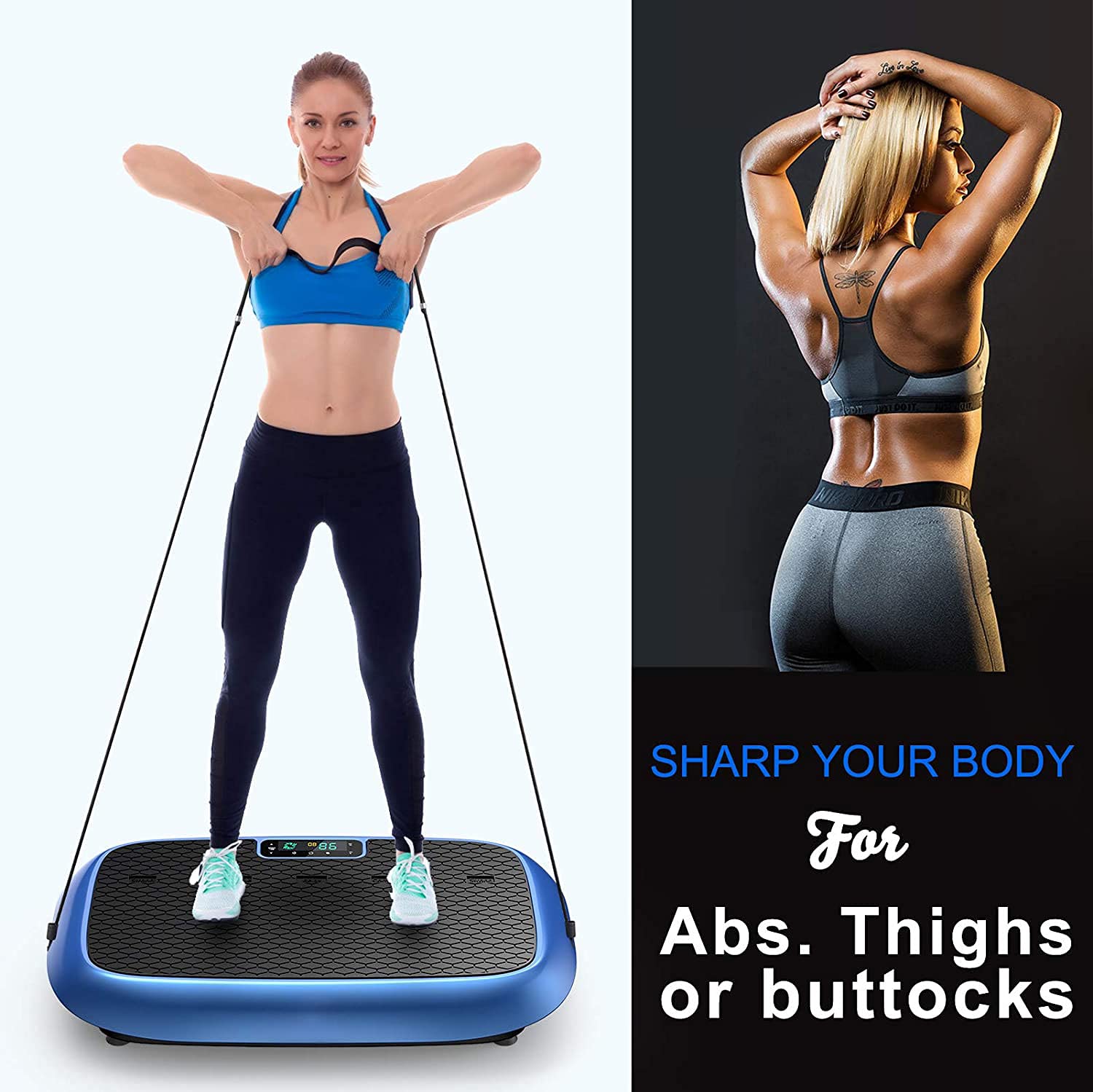 Whole Body Vibration Plate Machine with Bluetooth Speaker - Jumbo Size Vibration Platform for Home Workouts, Weight Loss & Muscle Toning | Perfect for Home Gym, Physical Therapy & Recovery Exercises