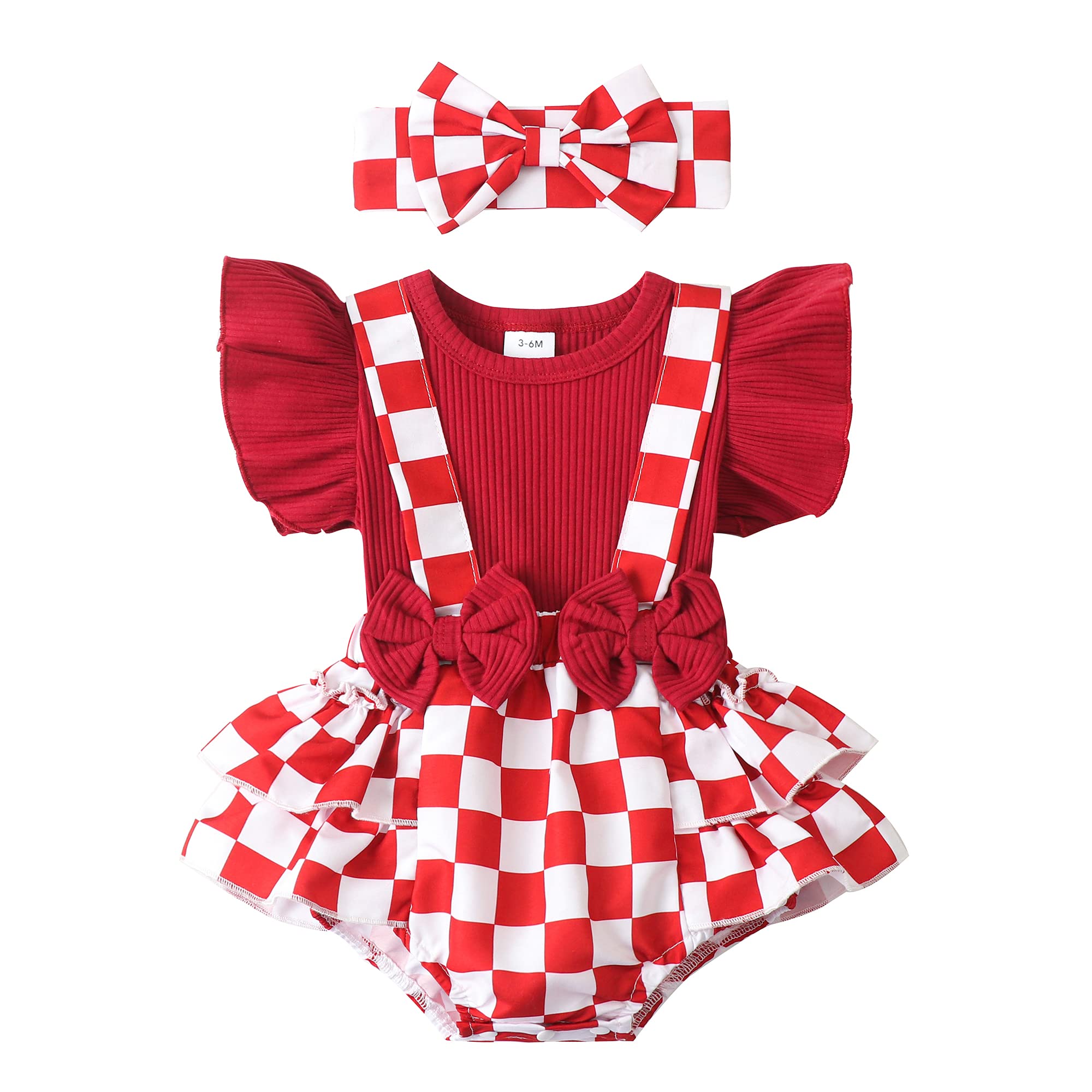 Adorable Floral Ruffle Romper Outfits for Newborn Baby Girls - Cute Infant Jumpsuits with Suspenders | Perfect for Photoshoots, Parties & Everyday Wear