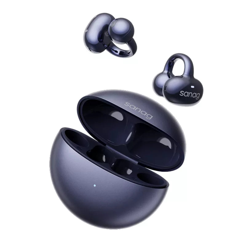 Sanag S6S Wireless Bluetooth Ear Clip Headphones with Air Conduction Technology - Perfect for Running, Cycling, Workouts & Outdoor Activities