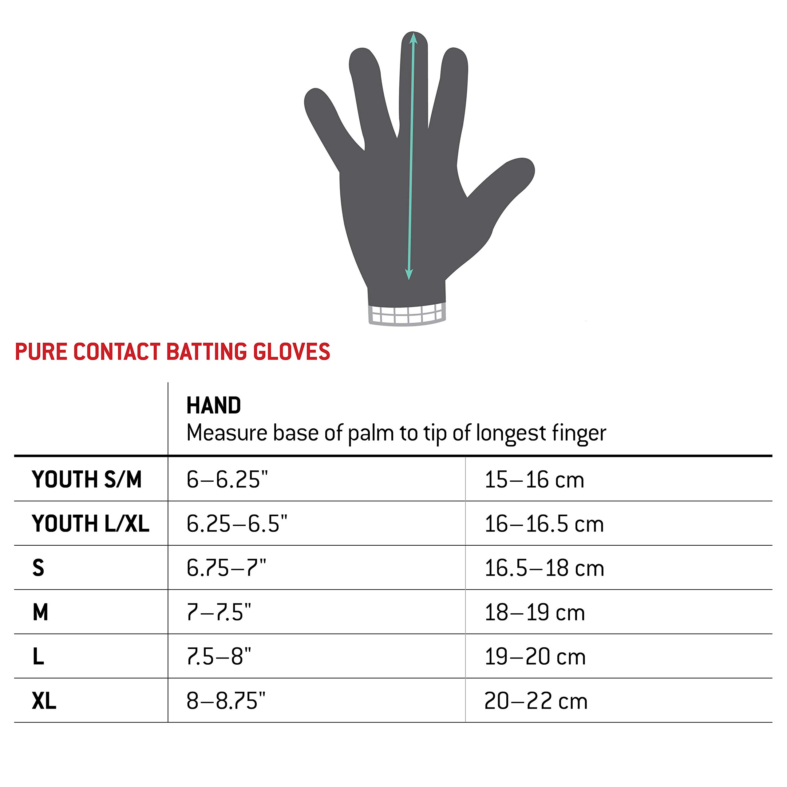 G-Form Pure Contact Batting Gloves - Lightweight Baseball Batting Gloves for Men & Women - Enhanced Grip & Protection for Baseball, Softball & Training (Perfect for Games & Practice)