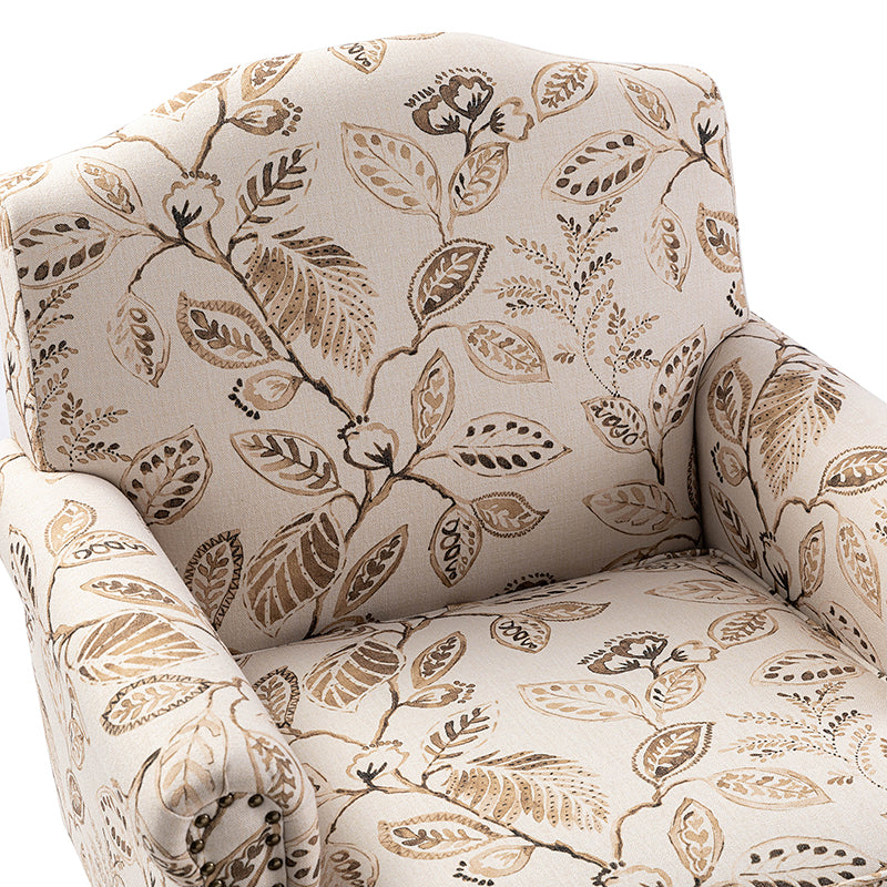 Raphael Farmhouse Armchair with Wooden Legs - Sturdy Frame Accent Chair for Living Room, Bedroom & Office (Multiple Styles Available)