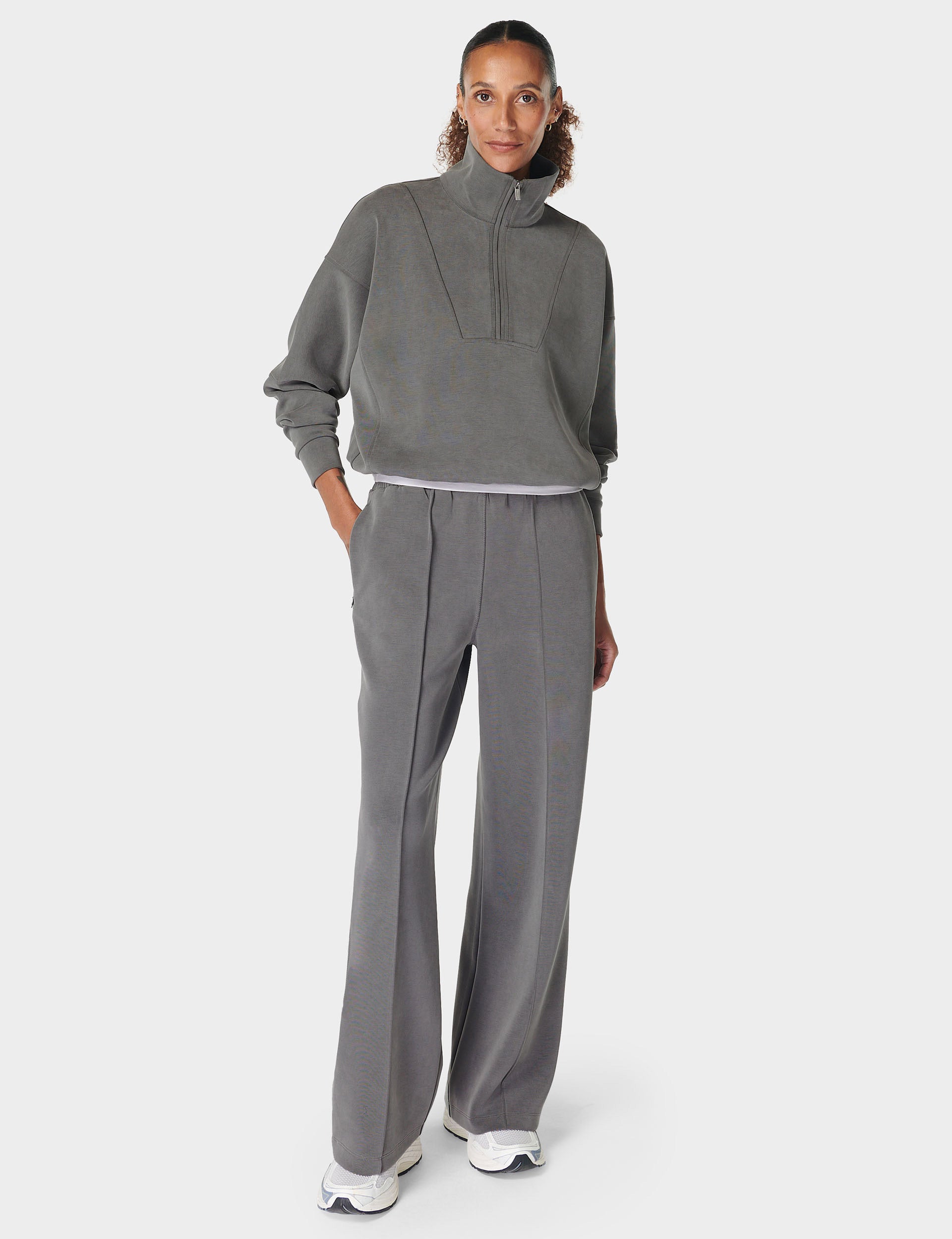 Sand Wash Track Pants for Women & Men - Comfortable Charcoal Grey Joggers for Running, Yoga & Lounge Wear