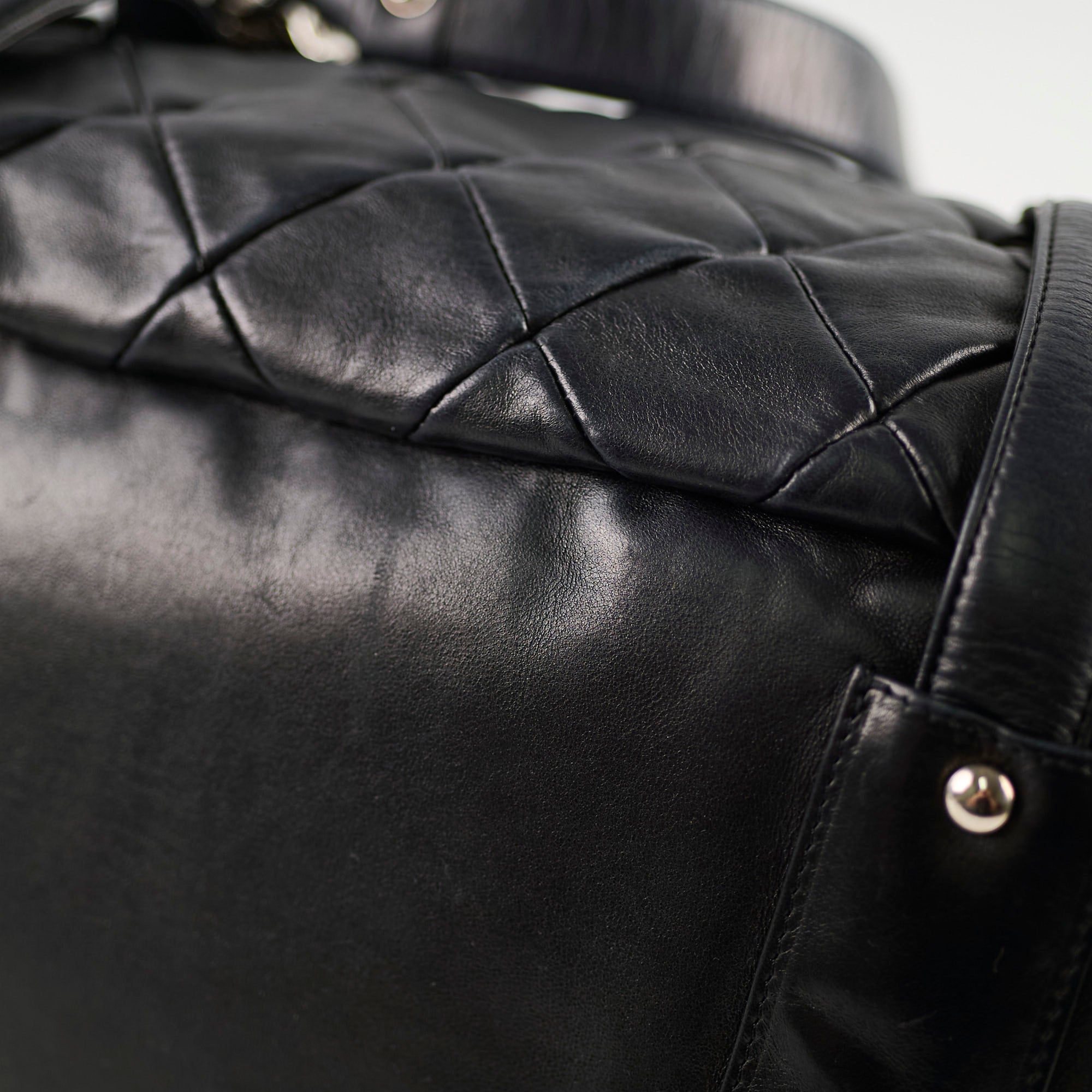 Chanel Bowling Black Lambskin Shoulder Bag Series 12 - Luxury Leather Handbag for Women, Perfect for Parties, Dating & Everyday Use