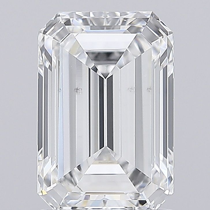 2 Carat D Color VS2 Clarity Emerald Cut Lab-Grown Diamond for Engagement Rings & Fine Jewelry
