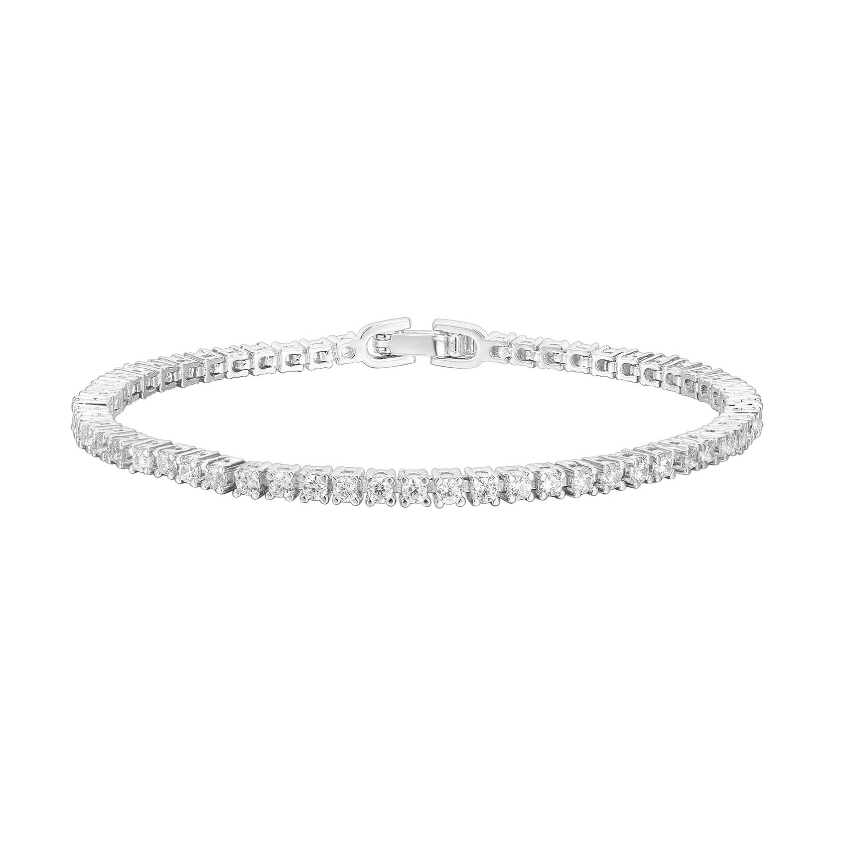 PAVOI 14K Gold Plated Cubic Zirconia Tennis Bracelet for Women | 4mm CZ Classic Elegant Bracelet | Adjustable 6.5-7.5 Inch | Perfect for Weddings, Parties & Everyday Wear