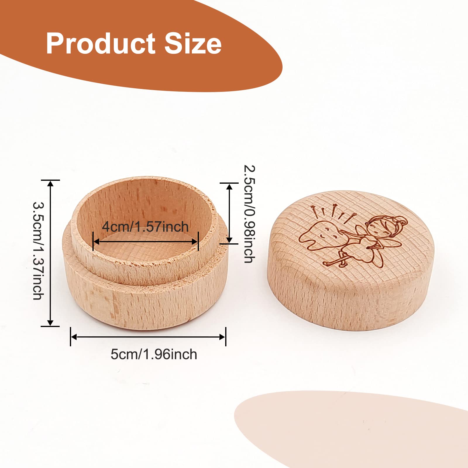 Wooden Tooth Fairy Box for Kids - Baby Teeth Holder & Keepsake Organizer for Boys and Girls - Perfect for Lost Teeth Storage, Baby Showers, and Birthday Gifts - Great for Bedtime Tooth Fairy Visits and Childhood Memories