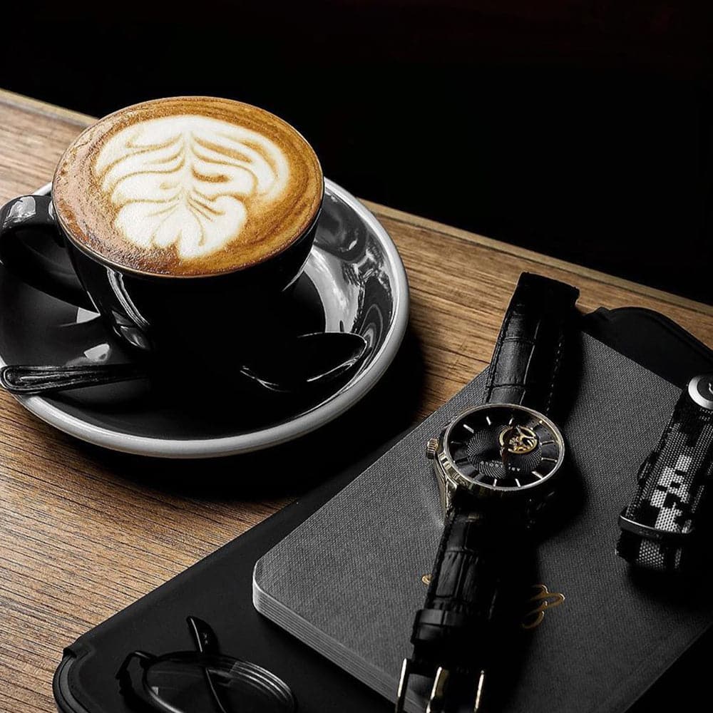 ARIES GOLD INSPIRA G 9022 G BK Men's Luxury Watch - Stylish Analog Wristwatch for Business, Casual & Formal Occasions