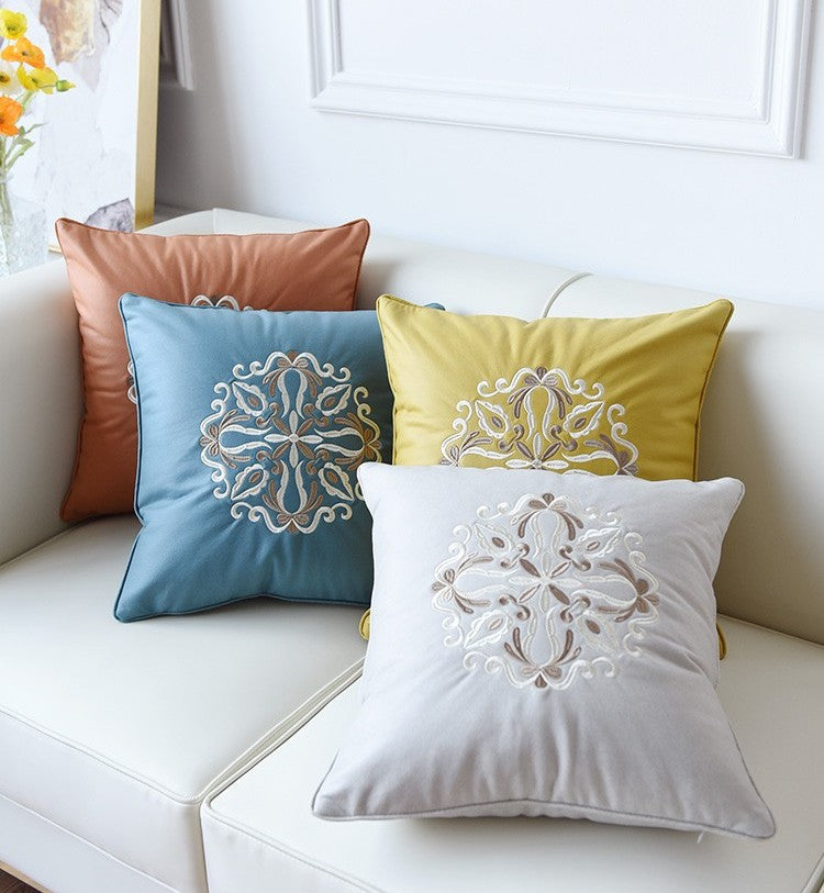 Decorative Flower Pattern Throw Pillows for Couch - Modern Contemporary Sofa Pillow Covers - Soft Accent Pillows for Living Room, Bedroom & Home Decor