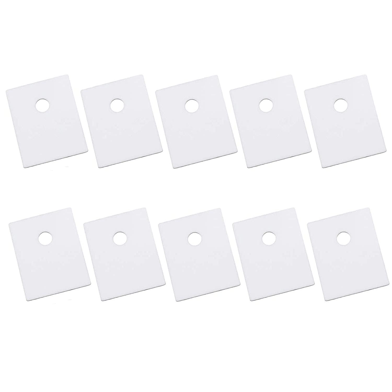 10pcs TO-3P Alumina Ceramic Insulation Sheets for Transistors, Triacs & Thyristors - High-Temperature White Mica Insulator for Electronics Protection (Ideal for Power Electronics, Heat Sink Mounting & Circuit Board Applications)