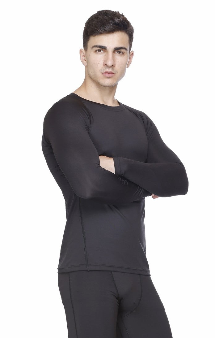 Fino Compression Long Sleeve Cricket T-Shirt for Men - Moisture Wicking Performance Shirt for Sports & Training