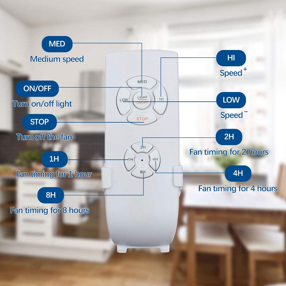 DLLT Modern 30W Retractable 3-Blade LED Ceiling Fan with Remote Control, Color Changeable (3000K-6000K) & Timer - Low Profile Chandelier Fan for Living Room, Bedroom, Dining Room - Perfect for Home Cooling and Ambient Lighting