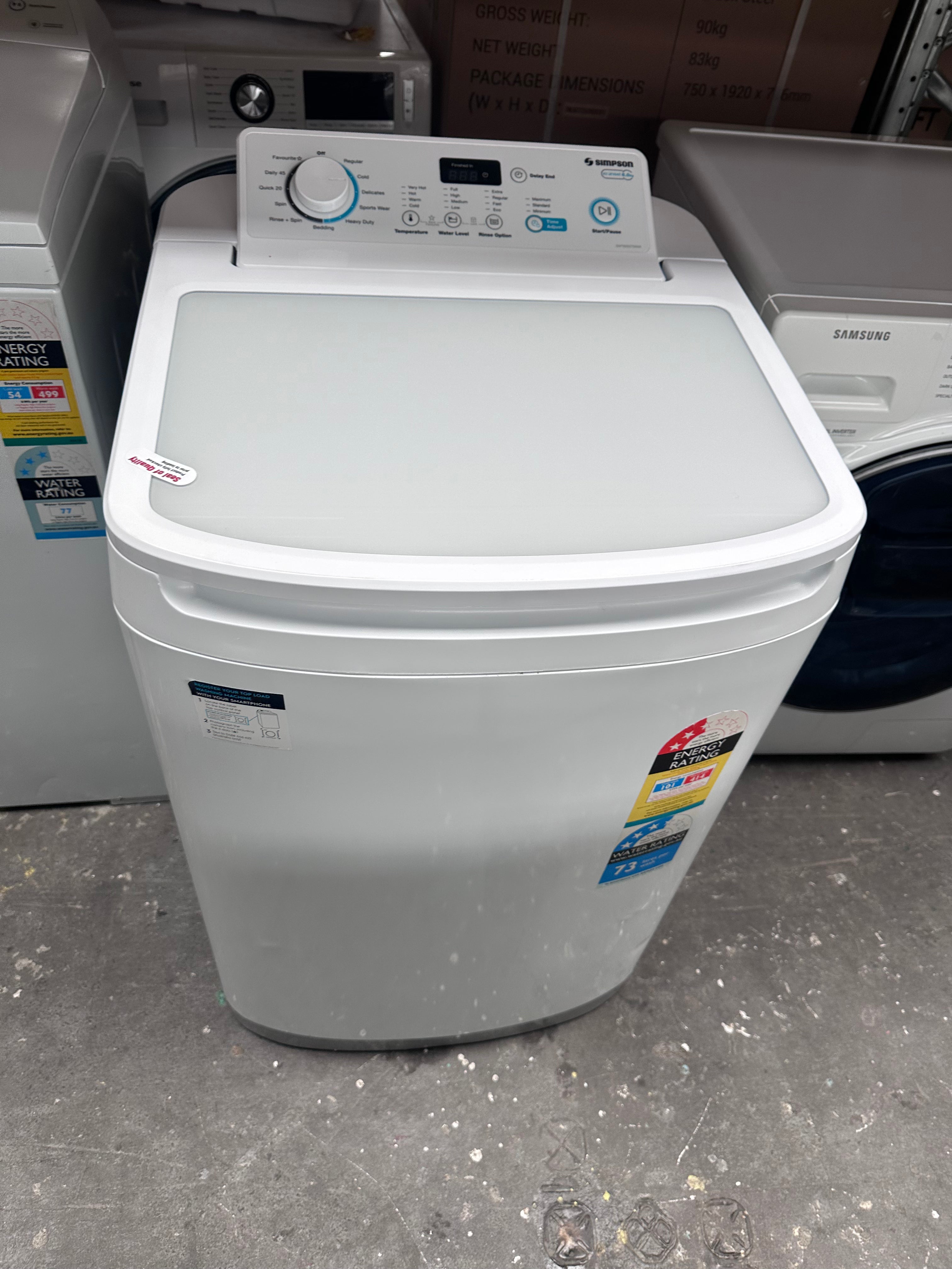 Refurbished Simpson 6kg Top Load Washing Machine - Energy Efficient Laundry Solution for Apartments & Small Homes