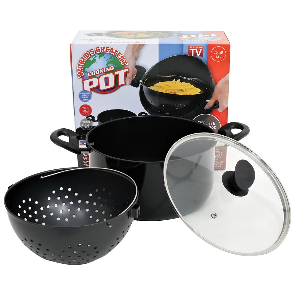 World's Best Cooking Pot - Premium Durable Non-Stick Pot for Home Kitchen, Camping & Outdoor Cooking