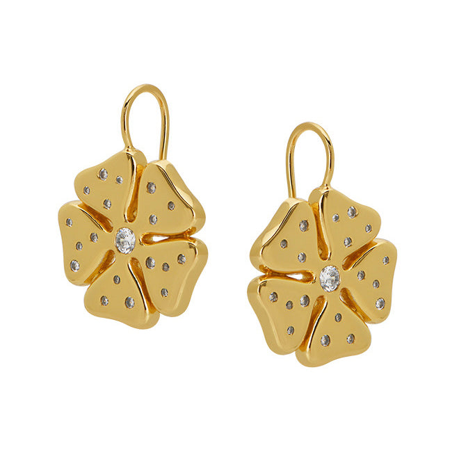 Goldbug Collection Flower Drop Earrings for Women – Elegant Floral Dangle Earrings for Party, Wedding & Everyday Wear