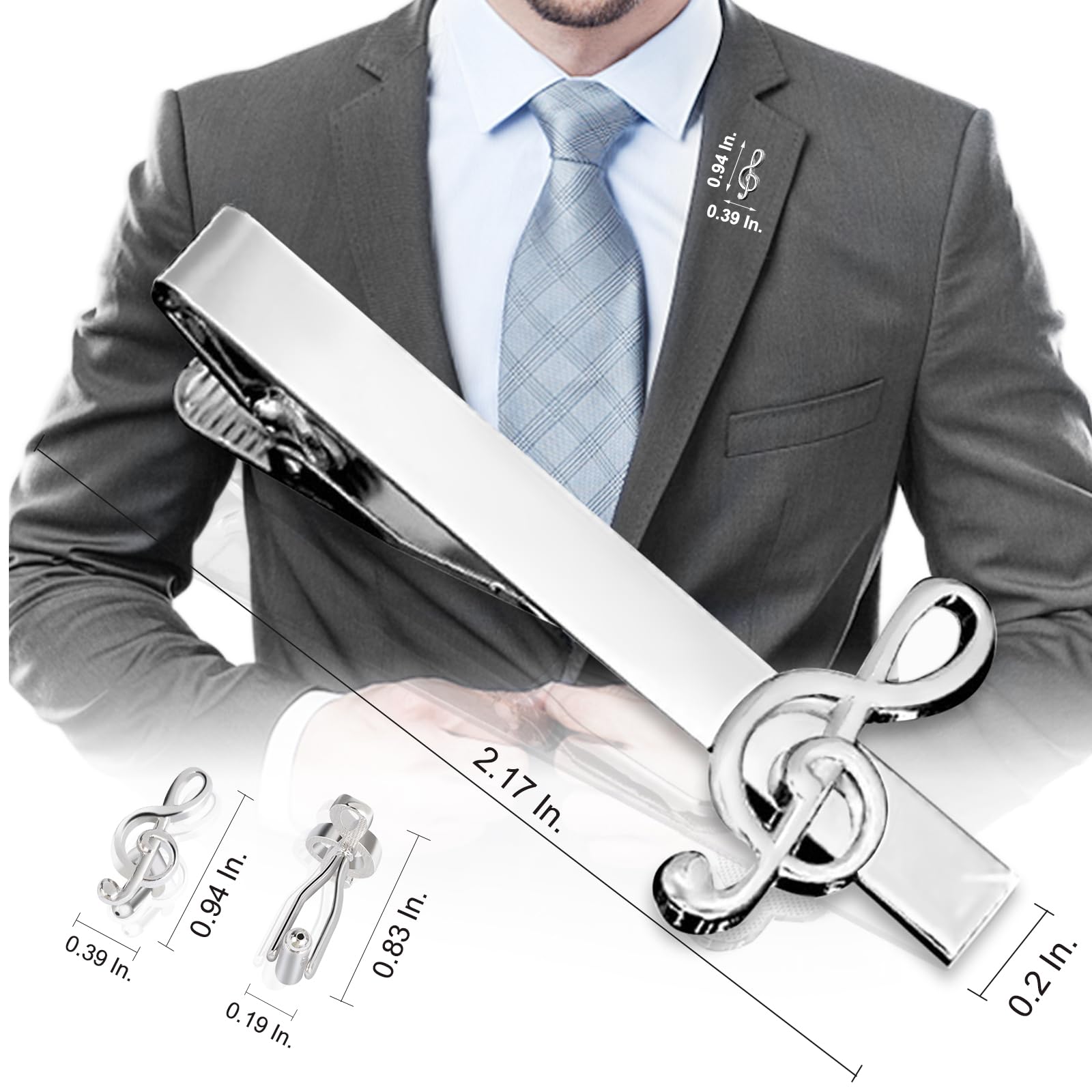 Premium Men's Cufflinks - Elegant Black & Silver Dress Shirt Accessories for Weddings, Formal Events & Gifts (Perfect for Grooms, Dads, Fathers & Professionals)