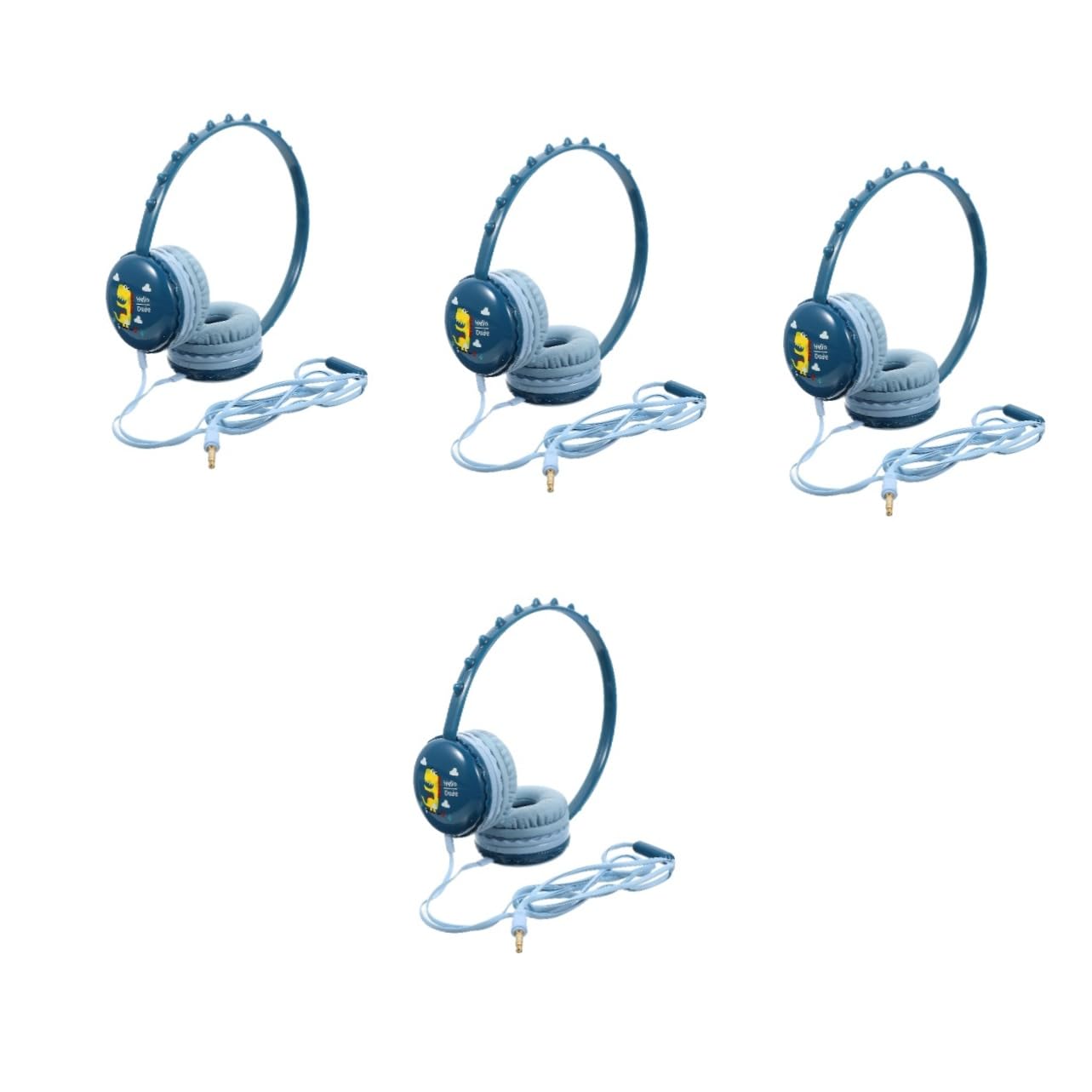 Mikikit 4 Pack Wired Over-Ear Headphones with Microphone - Gaming Headset for Women, Kids & Toddlers - Lightweight Comfort for School, Work, Travel & Online Classes (Dropshipping Available)
