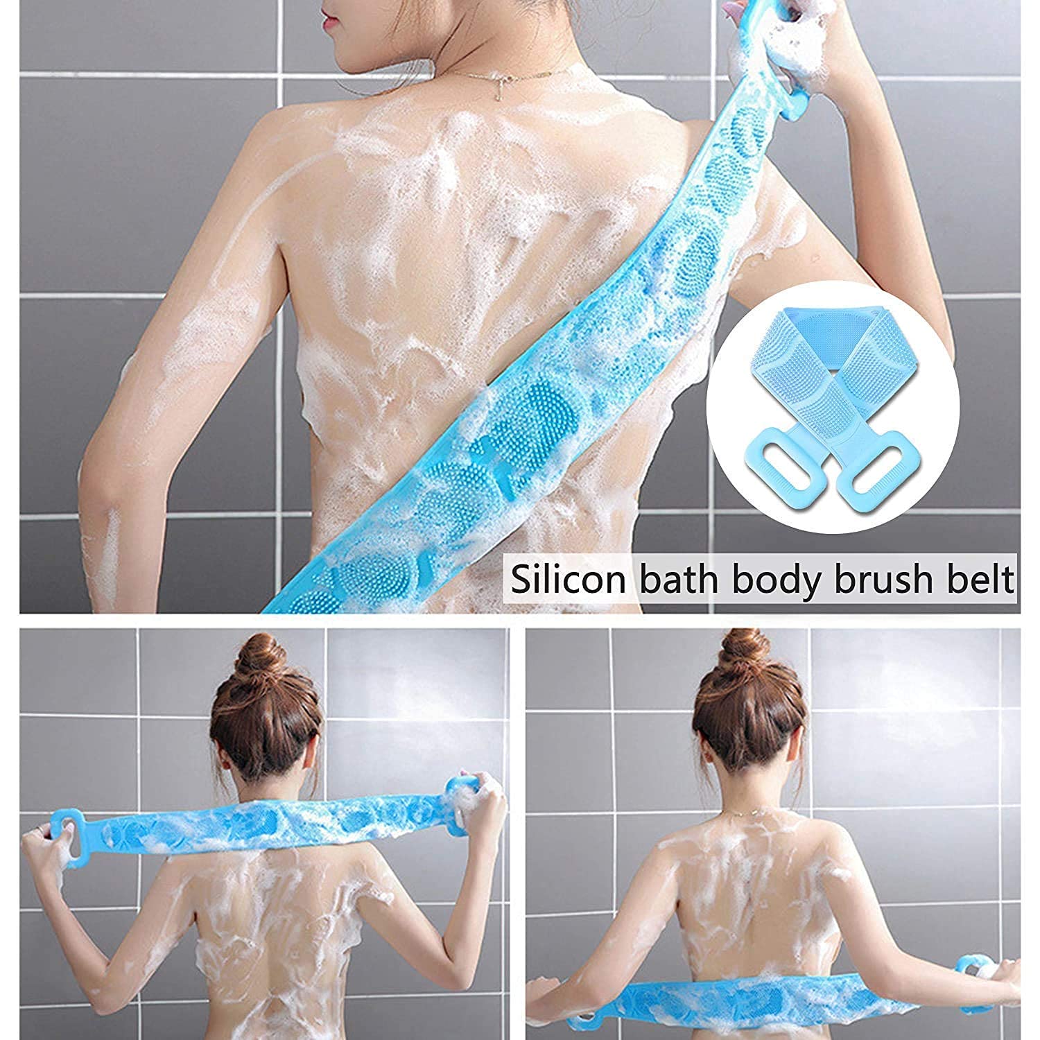 Narul Silicone Bath Brush - Exfoliating Body Scrubber & Massager for Soft Skin | Gentle Cleansing with Body Wash | Perfect for Shower, Spa, and Daily Skin Care Routine