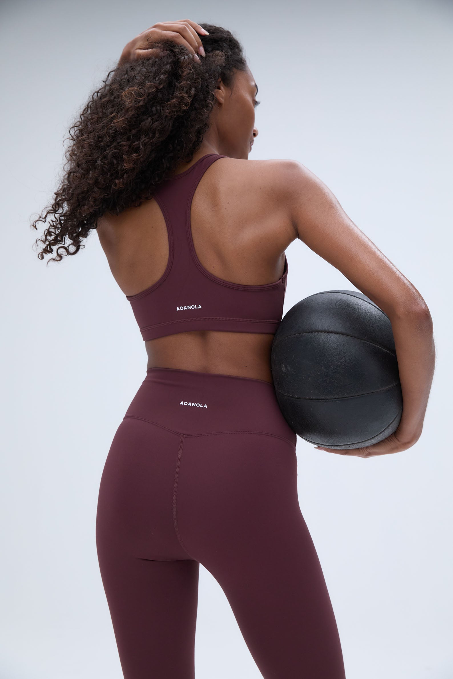 Ultimate Scoop Neck Racerback Sports Bra - Burgundy Red for Yoga, Running & Gym Workouts