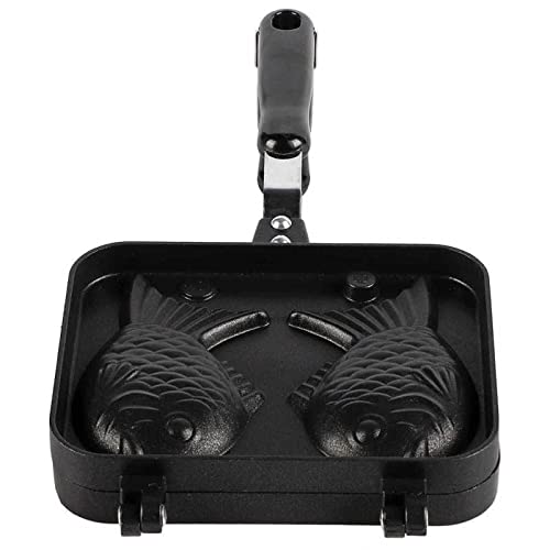 Non-Stick Waffle Maker Pan - 2-Sided Fish Shape Stainless Steel Mold for Waffles, Pancakes & Cakes | Perfect for Breakfast, Desserts & Family Cooking | Easy to Clean & Durable Bakeware for Home Kitchen