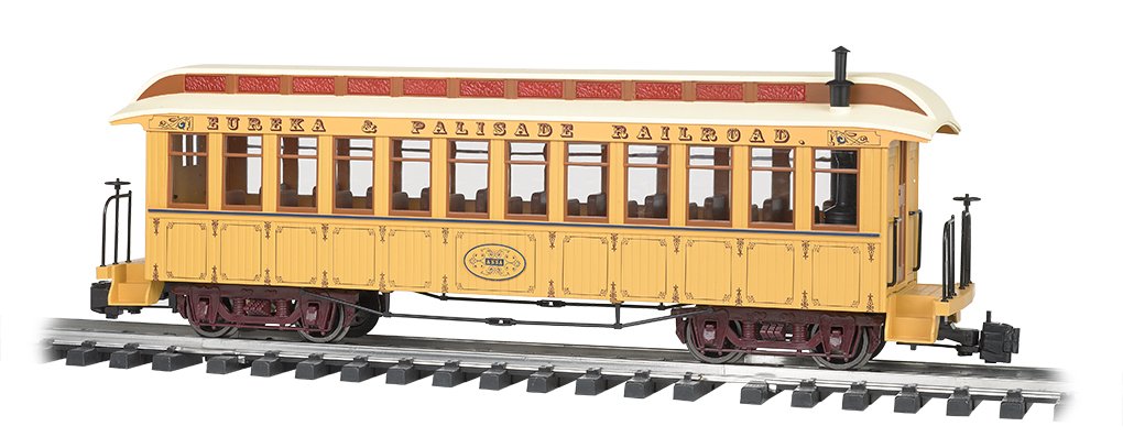 Jackson Sharp Passenger Car Coach - Eureka & Palisade Large Scale Model Train for Collectors & Enthusiasts | Perfect for Railroad Displays, Dioramas & Vintage Train Collections