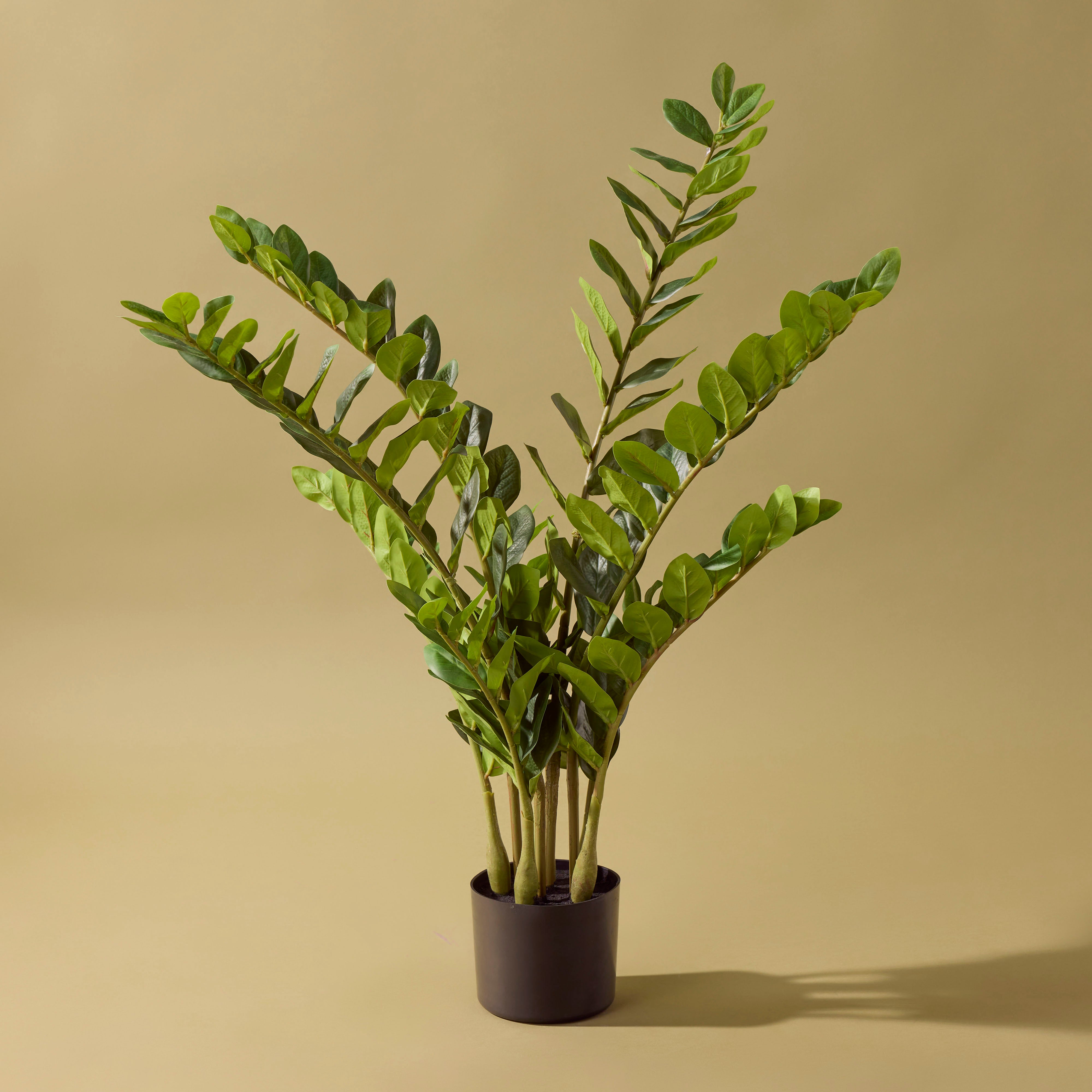 Artificial Zanzibar Gem Plant - 35.4 Inch Tall Fake ZZ Plant for Home & Office Decor - Perfect for Living Room, Bedroom, or Workspace