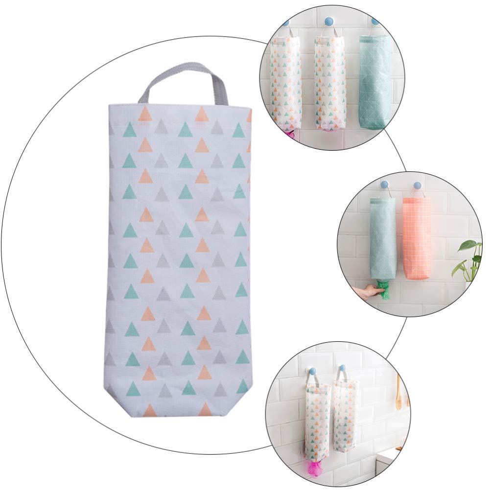 Hemoton 2-Pack Wall Mounted Hanging Trash Bag Holder - Durable Oxford Cloth Storage Organizer for Bedroom, Bathroom & Kitchen - Space Saving Garbage Bag Hanger with Net for Easy Access & Organization