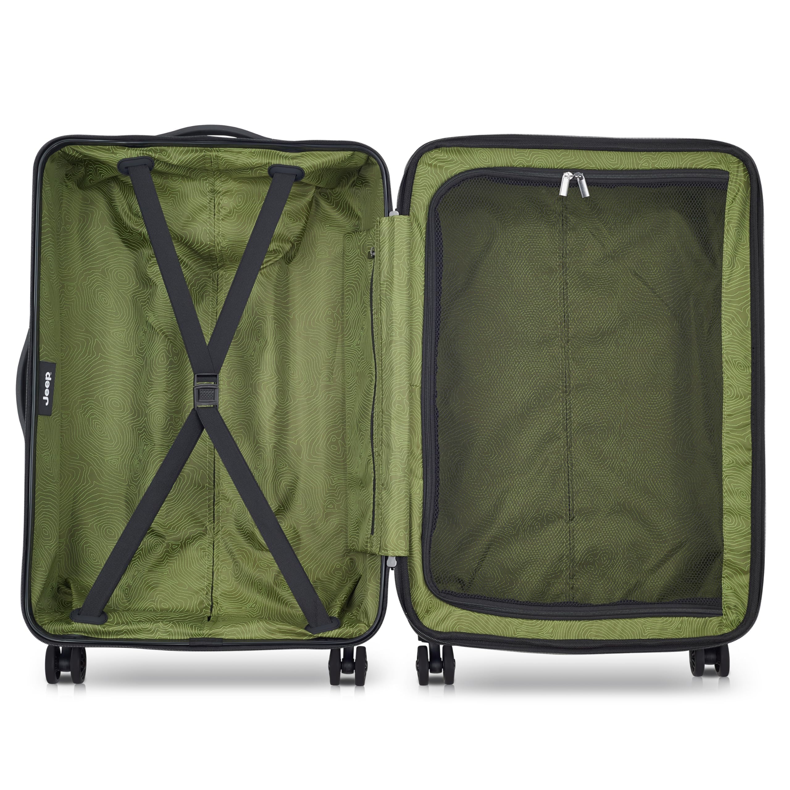 Jeep JH004C Expandable Hardside Spinner Wheel Luggage - Durable Suitcase for Travel, Business Trips & Vacations | Perfect Carry-On for Airlines, Road Trips & Adventure Travel