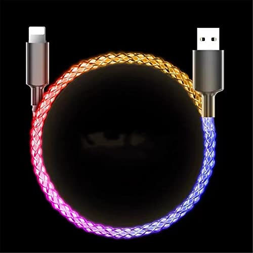 KBG RGB Light Up Lightning Cable - Fast Charging USB to Lightning Cable for iPhone 13 Pro Max/12/11/X/XS/XR/8/7/6/5 Plus - 3.3ft Color Changing Christmas Light Cable - Perfect for Night Use, Gifts & Holiday Decorations