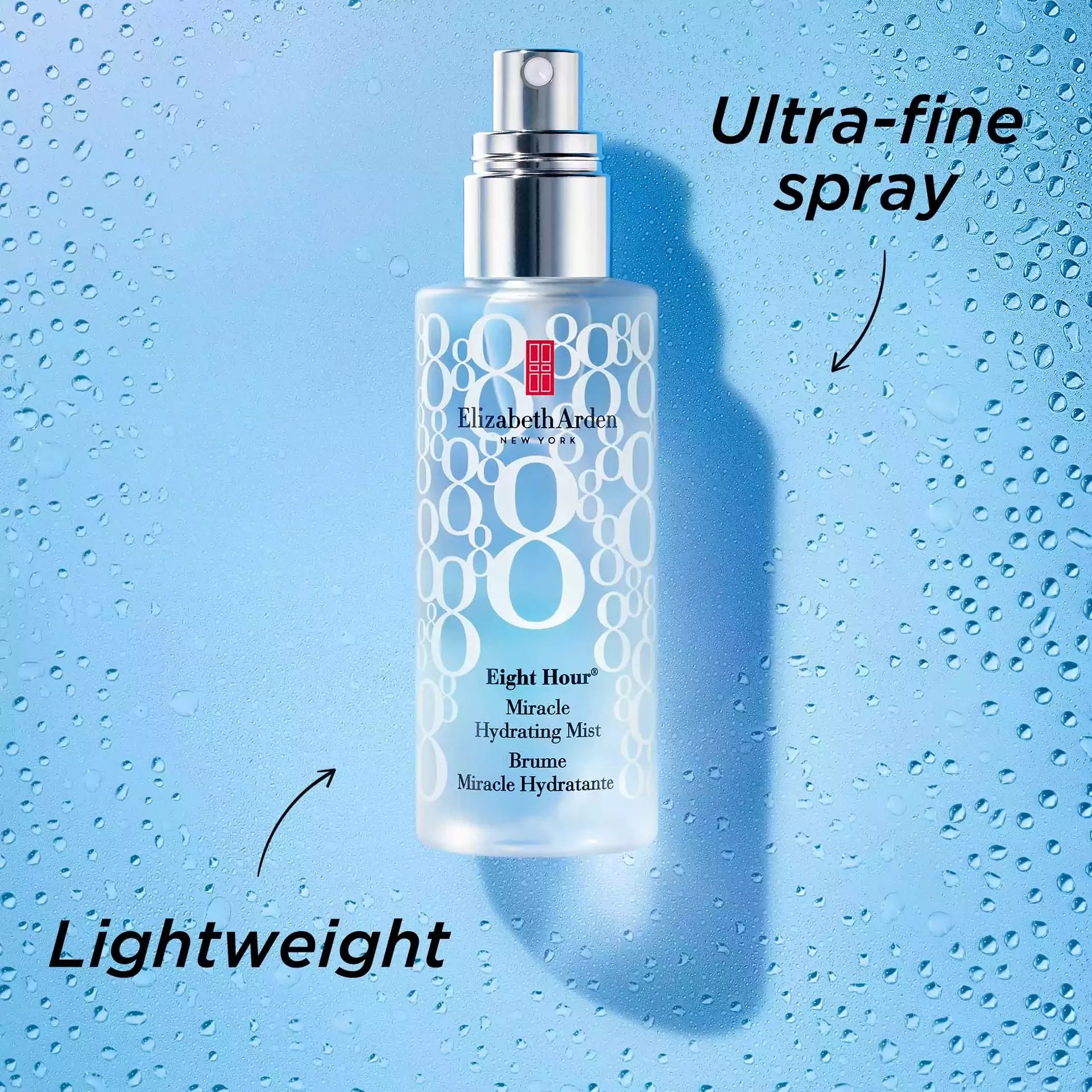 Eight Hour Miracle Hydrating Face Mist Spray - Moisturizing Facial Toner with Hyaluronic Acid & Vitamin E for Dry Skin - Perfect for Travel, Gym & Daily Skincare Routine