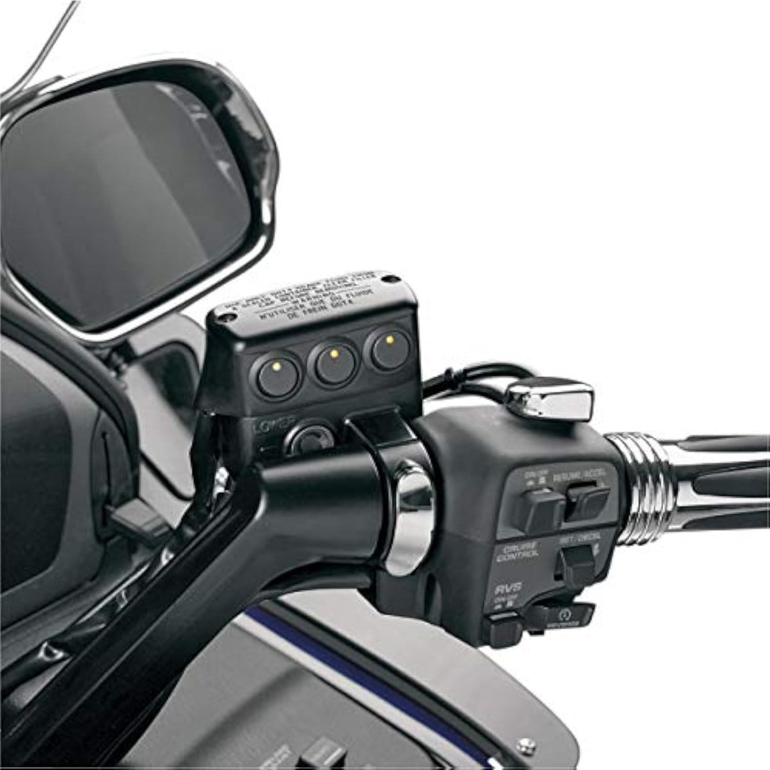 Show Chrome Accessories 52-705MA Matte Black Motorcycle Brake Side Switch Block - Durable Replacement Part for Harley Davidson, Honda, Yamaha - Perfect for Custom Bike Builds & Maintenance Upgrades