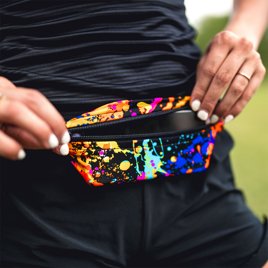 Large Pocket Spibelt - Adjustable Running Belt with Zipper Pouch for Phone, Keys & Essentials - Perfect for Jogging, Hiking & Workouts