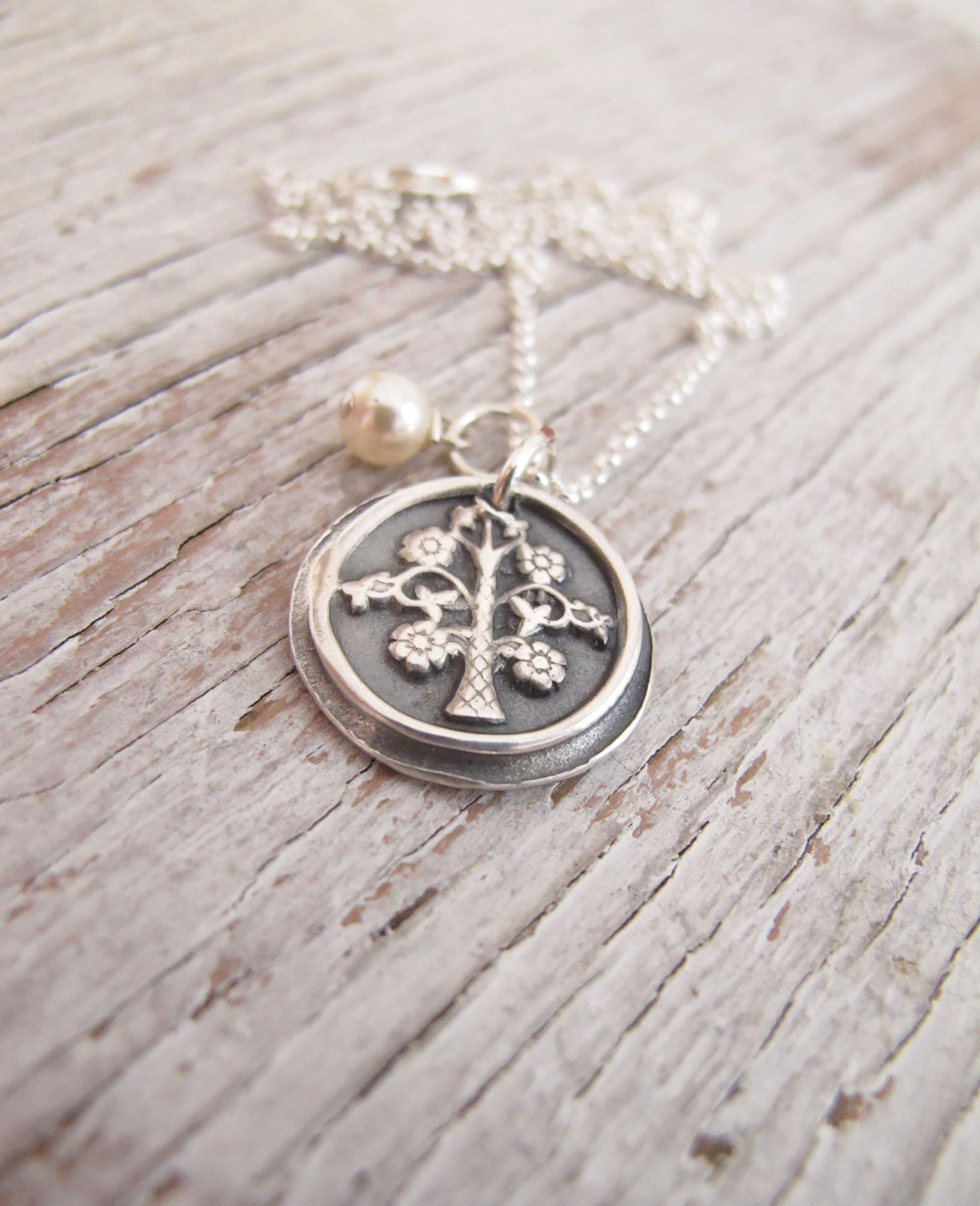 Family Tree Necklace - Sterling Silver Tree of Life Pendant, Personalized Mother's Day Gift for Mom & Grandma, Perfect for Anniversaries, Weddings & Family Reunions
