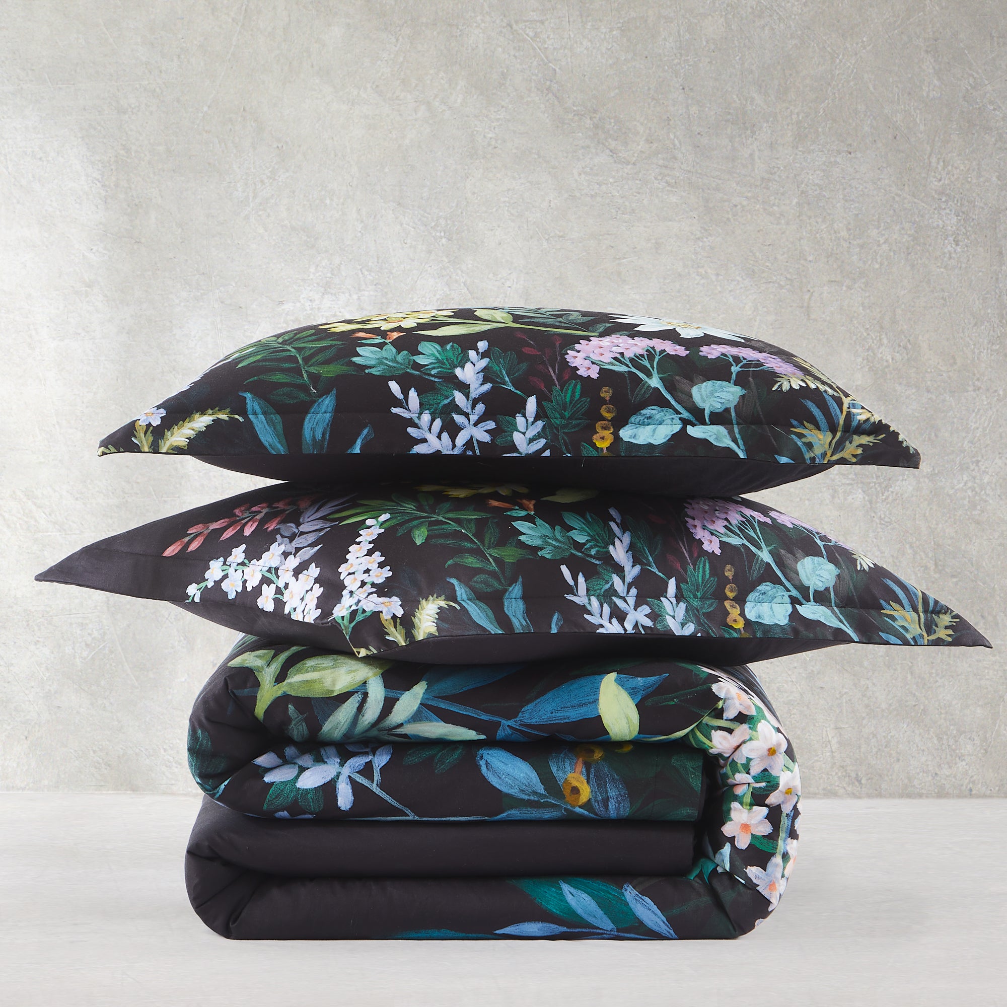 Fantasy Floral Cotton Duvet Cover Set - Queen Size 3-Piece Bedding Set with Pillowcases | Soft Breathable Bed Sheet for Girls Women Teens | Perfect for Spring Summer Bedroom Decor & Guest Room
