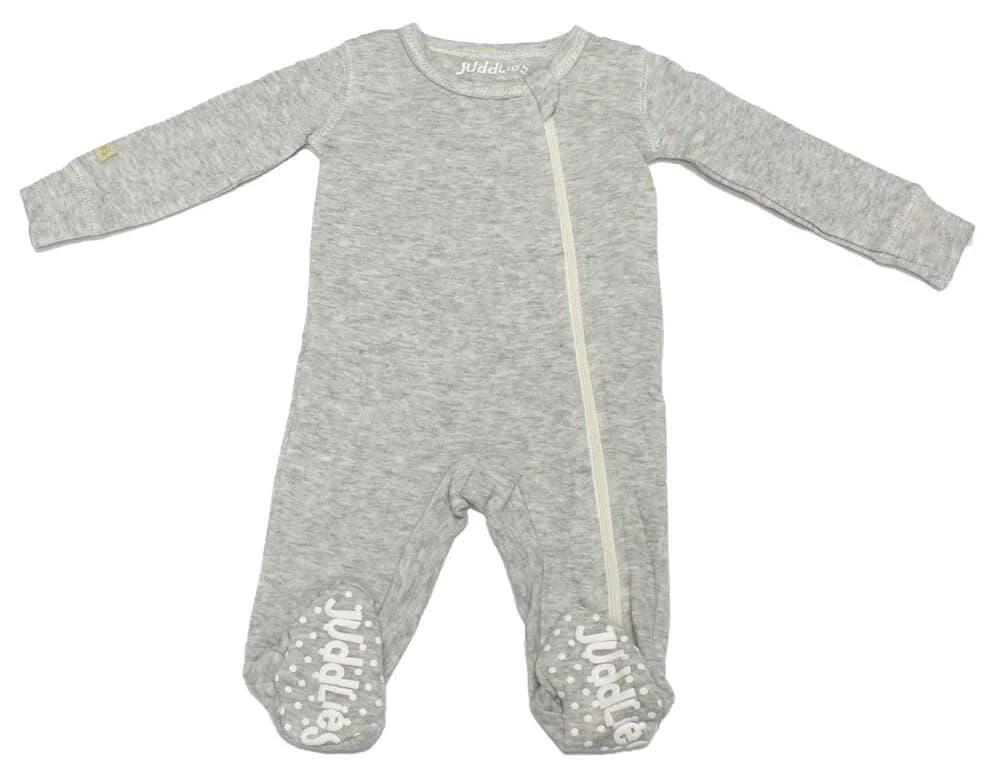 Juddlies Designs Grey Fleck Sleeper - Cozy and Stylish Baby Sleepwear for Newborns & Infants | Perfect for Nursery, Bedtime, and Lounging