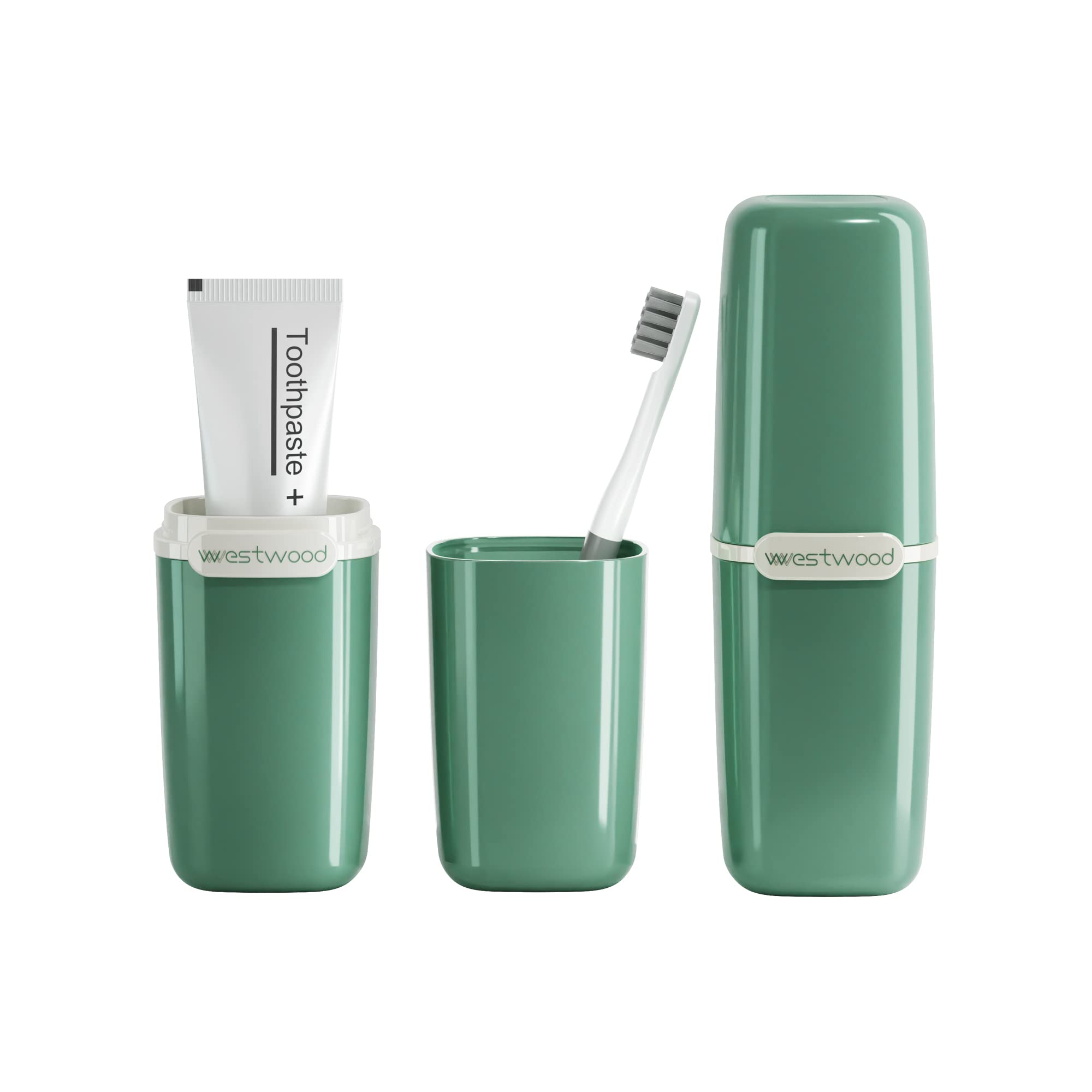 Eco-Friendly Travel Toothbrush Holder with Cover - Portable Toothbrush Case for Camping, School & Business Trips | Compact Bathroom Storage Container for Home & Travel Use
