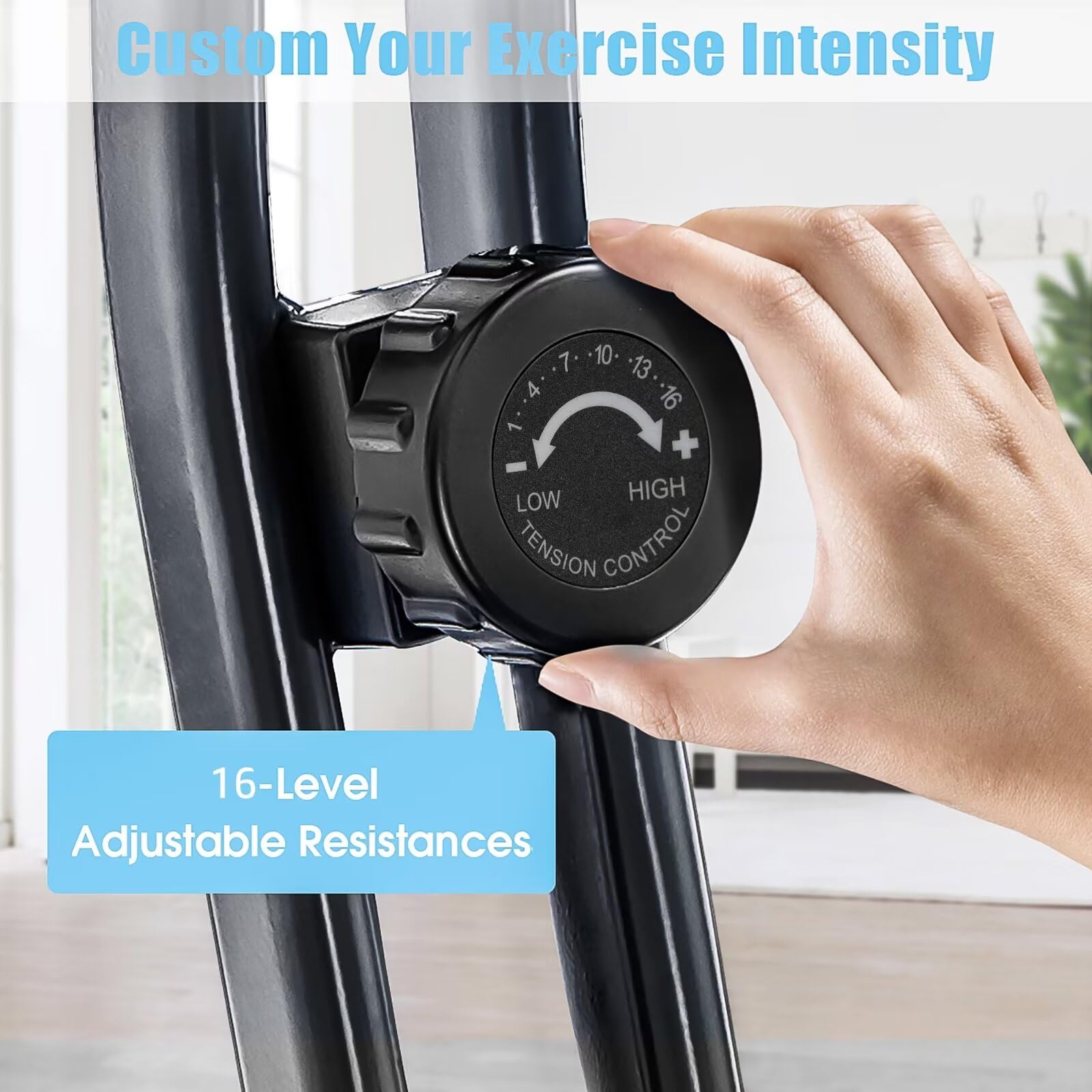 Merax Foldable Exercise Bike - 3-in-1 Magnetic Stationary Bike with 16-Level Resistance, 300LB Capacity for Home Workout | Indoor Cycling Fitness Equipment for Cardio, Weight Loss & Muscle Training