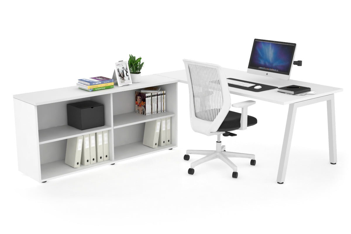 Quadro A Executive White Frame Office Chair [1800L x 700W] - Perfect for Conference Rooms, Home Offices & Executive Suites