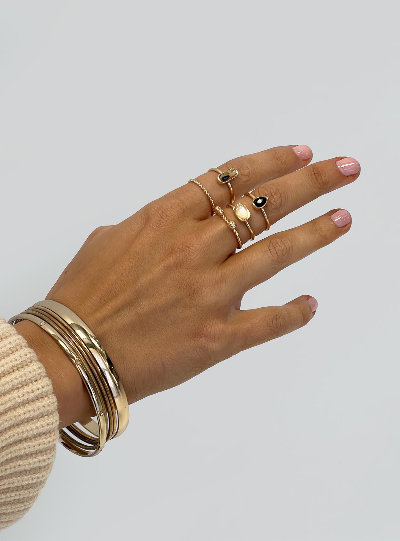 Bexlie 14K Gold Plated Stackable Rings Set - Elegant & Durable for Women, Perfect for Everyday Wear, Parties & Special Occasions