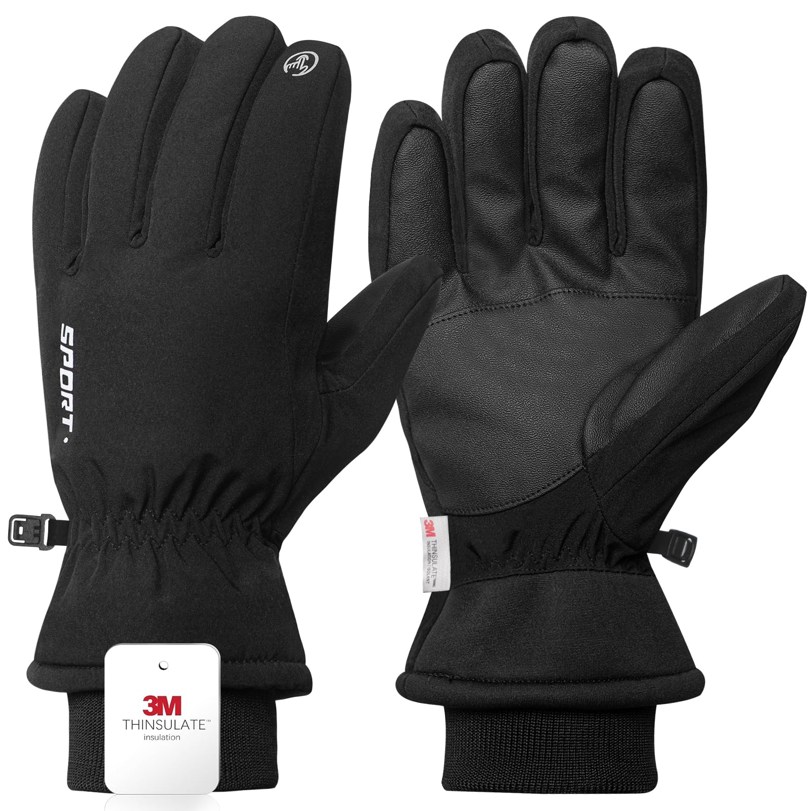RIGWARL Waterproof Winter Gloves for Men & Women - Touch Screen Compatible, Cold Weather Protection for Outdoor Activities, Skiing, Snowboarding & Hiking