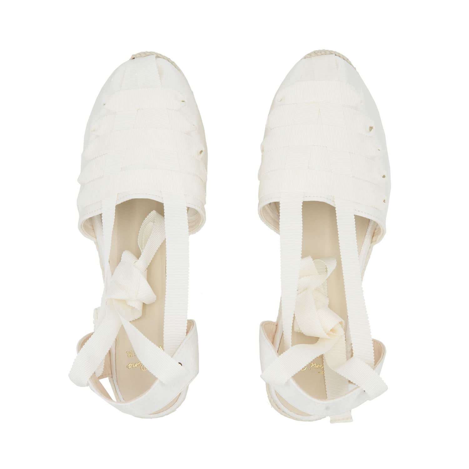 Satin Bridal Wedge Espadrilles for Women - Comfortable Wedding Shoes with Adjustable Ankle Strap - Perfect for Beach Weddings, Outdoor Ceremonies & Bridal Showers