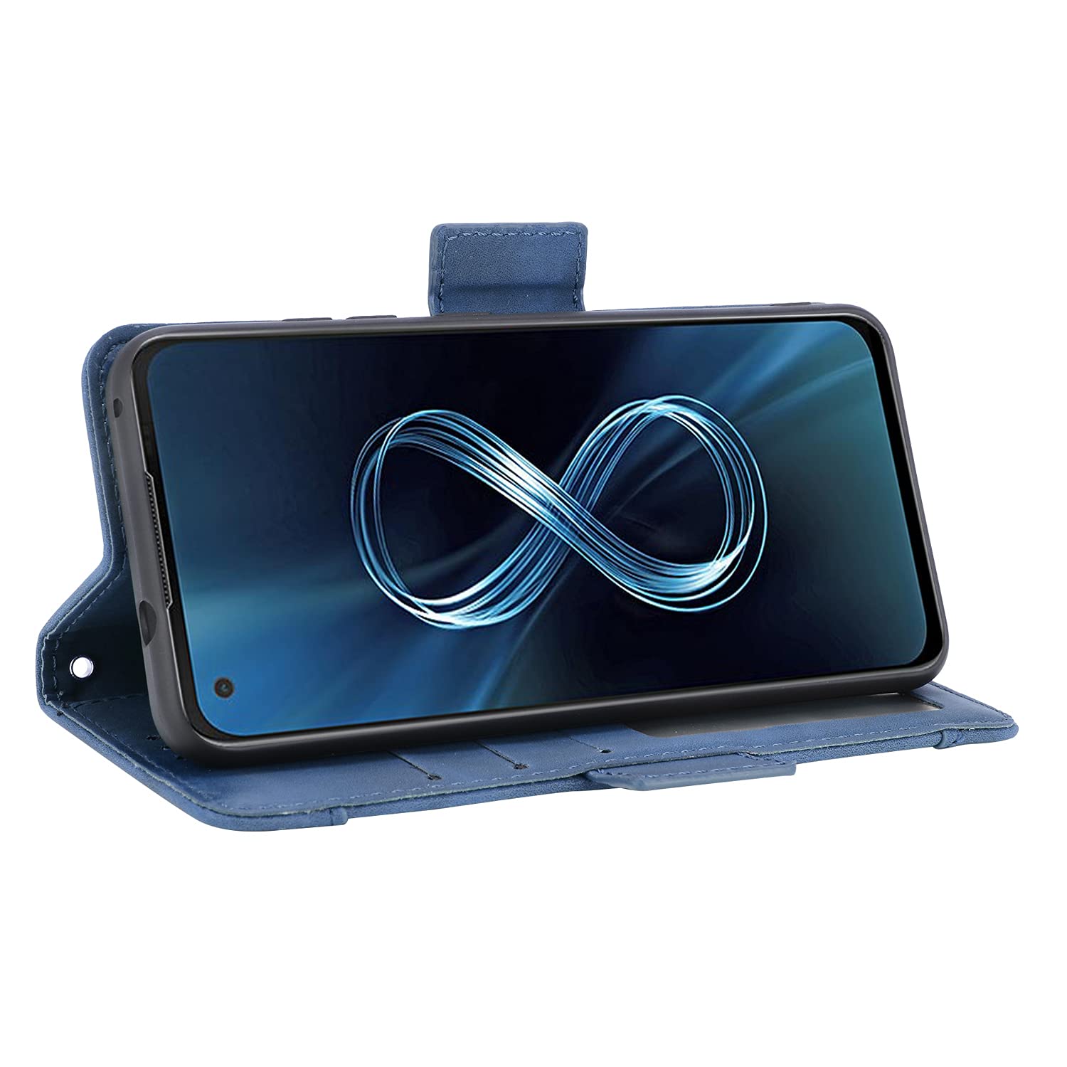 Premium Leather Wallet Case for ASUS Zenfone 8 - Flip Cover with Card Slots & Magnetic Closure | Slim Protective Phone Case for Zenfone 8 | Perfect for Business, Travel & Everyday Use (Blue)