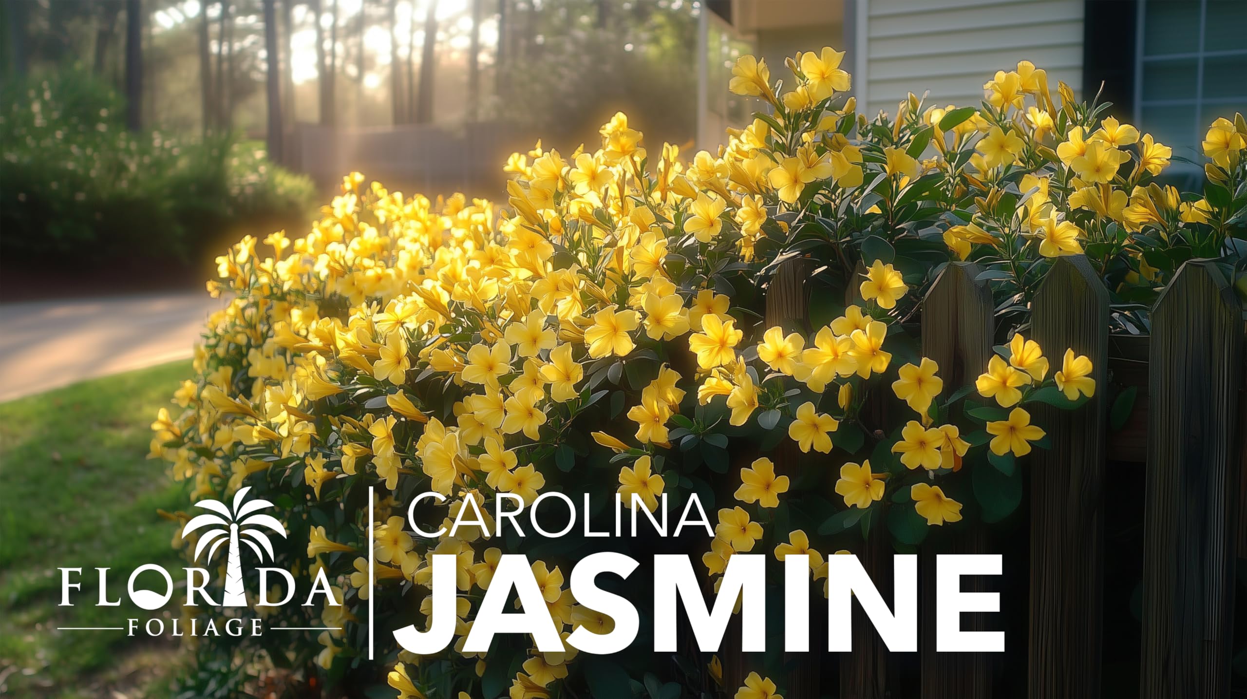 Carolina Jasmine 30 Live Plants - Gelsemium Sempervirens Fast Growing Flowering Vine for Trellis, Fence & Garden - Climbing Landscape Plants for Outdoor Decor & Privacy Screening