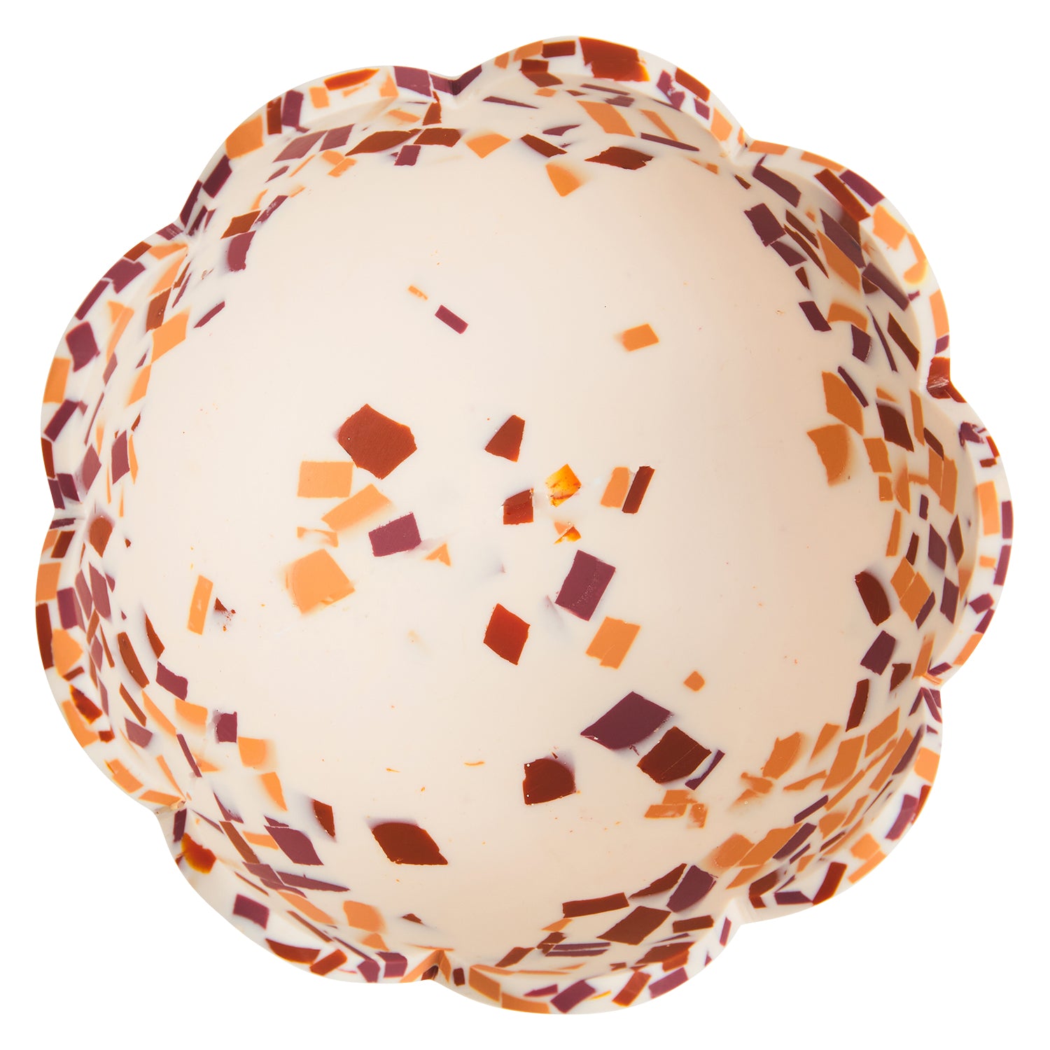 Elegant Petal Bowl - Nougat Terrazzo Design | Perfect for Home Decor, Kitchen Storage & Wedding Centerpieces