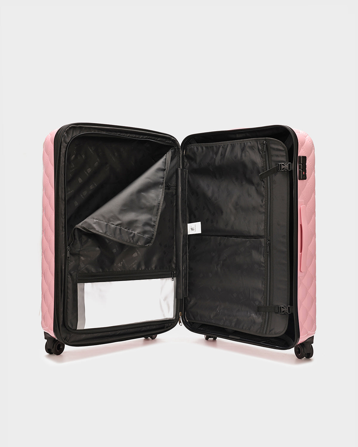 Pink Diamond 3-Piece Luggage Set with Spinner Wheels - Lightweight Hardshell Suitcase for Women Travel, Business Trips & Family Vacations