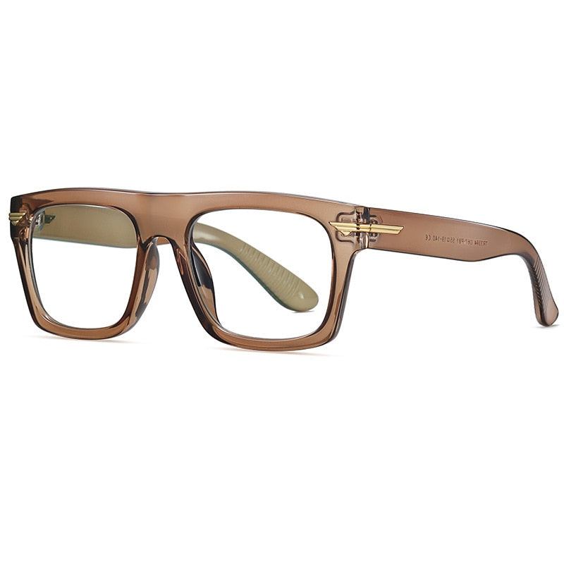 CCspace Unisex Full Rim Square TR90 Titanium Frame Eyeglasses 49362 - Lightweight & Durable Glasses for Work, Reading & Everyday Use